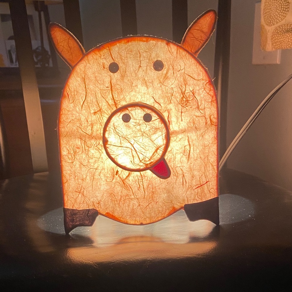 Cute Paper Pig Shaped Lamp